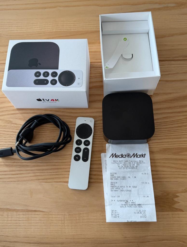 Apple TV 4K 128gb nieuw, Audio, Tv en Foto, Mediaspelers, Ophalen of Verzenden, Nieuw, Minder dan 500 GB