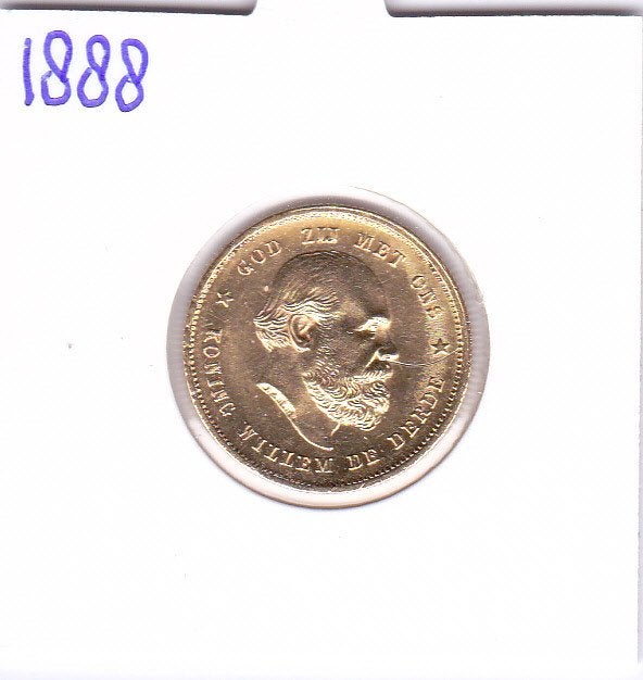 Zeldzame 10 gulden 1888 Willem 3 voor 875 euro, Postzegels en Munten, Munten | Nederland, Koning Willem III, Losse munt, 10 gulden