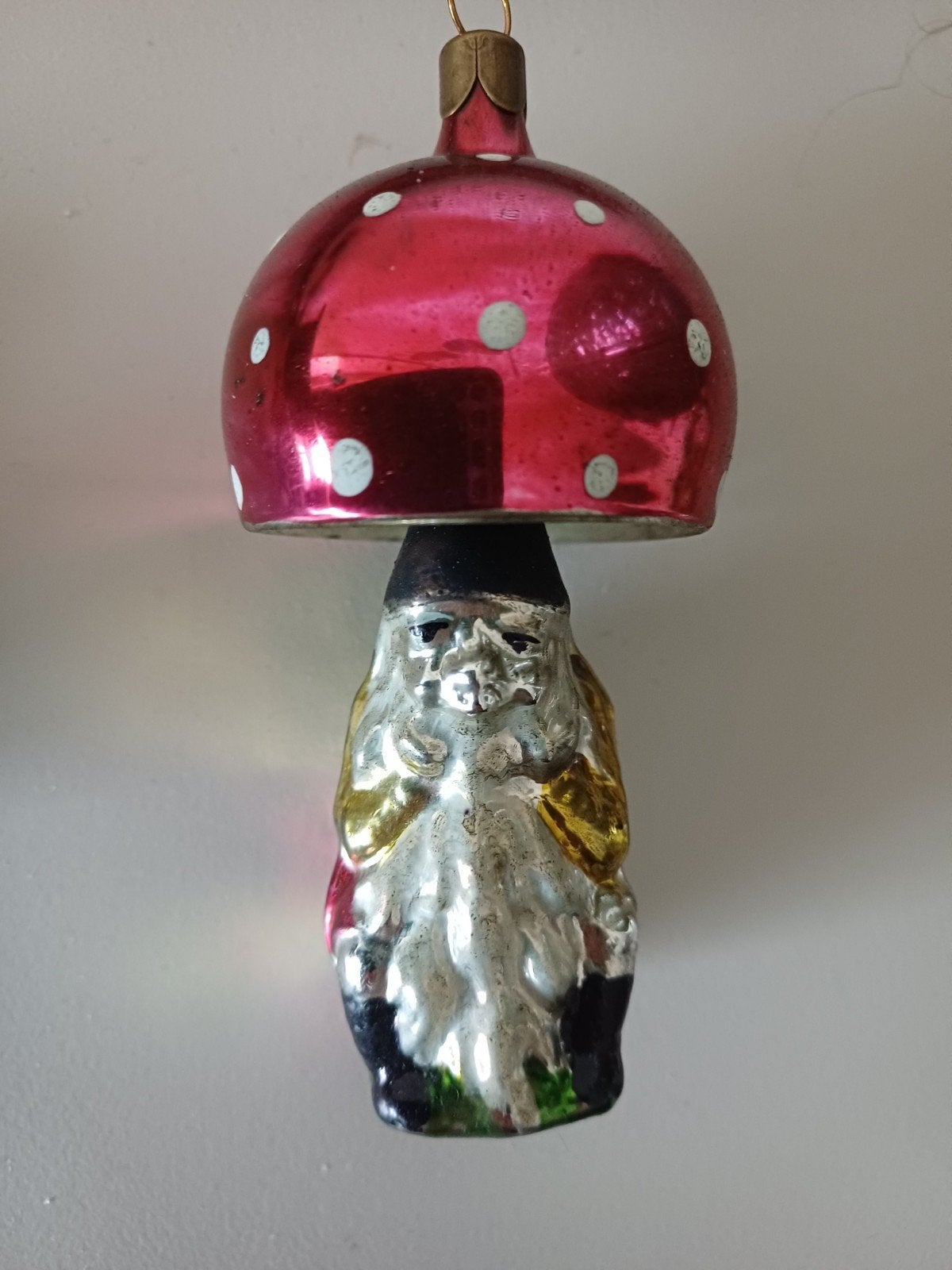 Vintage kerstbal van glas apart, Diversen, Kerst, Ophalen of Verzenden