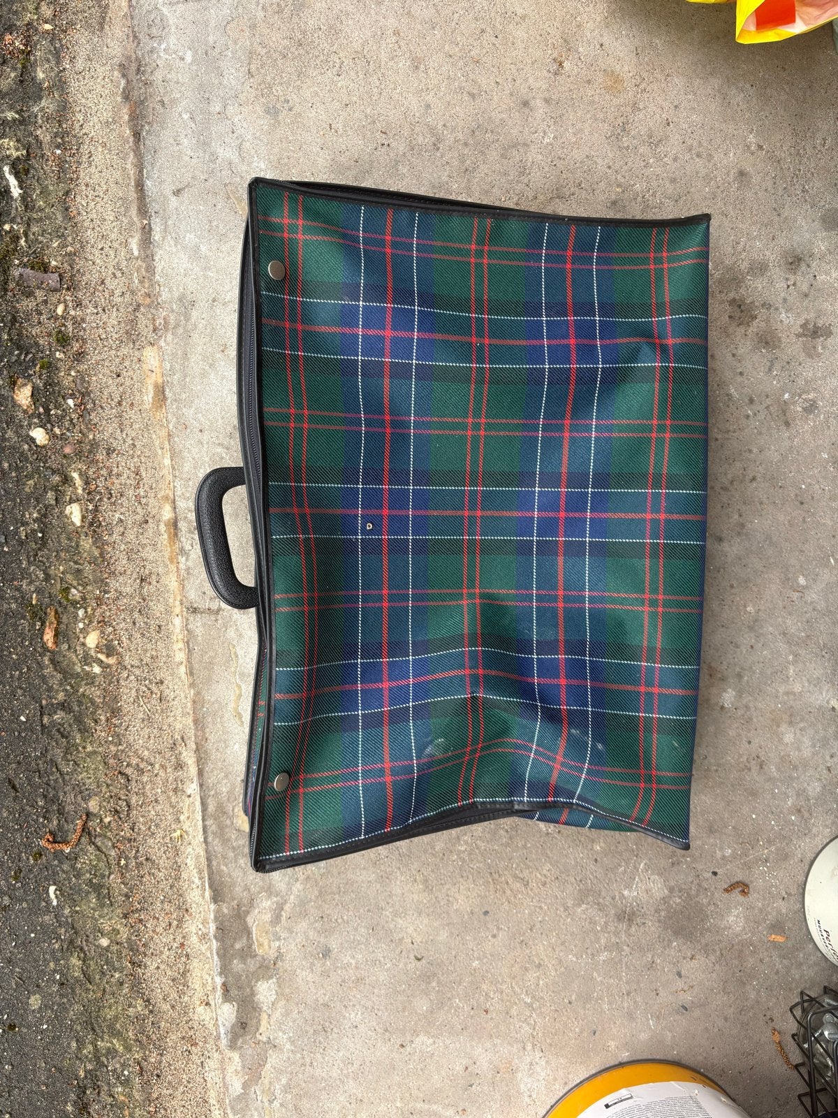 Leuke reiskoffer in Schotse ruit, Ophalen, Gebruikt, 50 tot 60 cm, Zacht kunststof