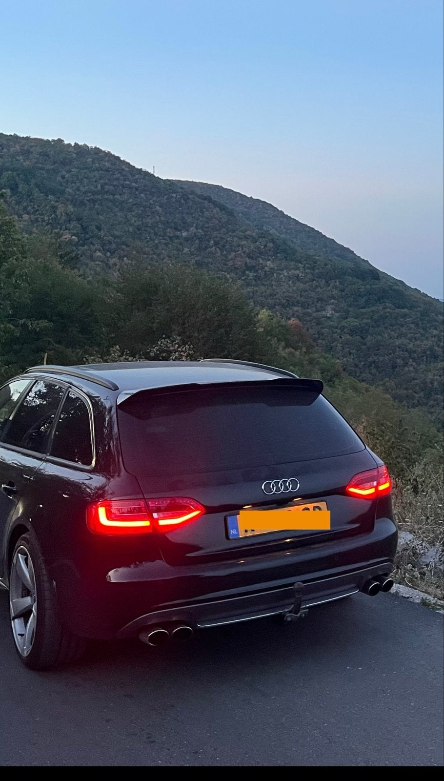 Audi A4 B8 Achterklep met RS4 spoiler en donkere folie, Ophalen, Gebruikt, Achterklep, Audi
