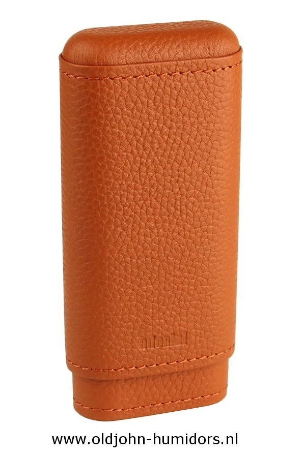 SIGARENKOKER ADORINI LEER KROKUS ORANJE 3 SIGAREN   sk04or, Verzenden, Nieuw, Tabaksdoos of Verpakking