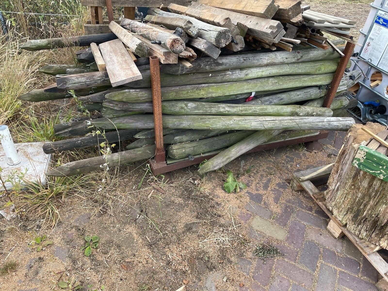 50 weidepalen 1m50, Tuin en Terras, Palen, Balken en Planken, Ophalen, Gebruikt, Minder dan 180 cm, Palen