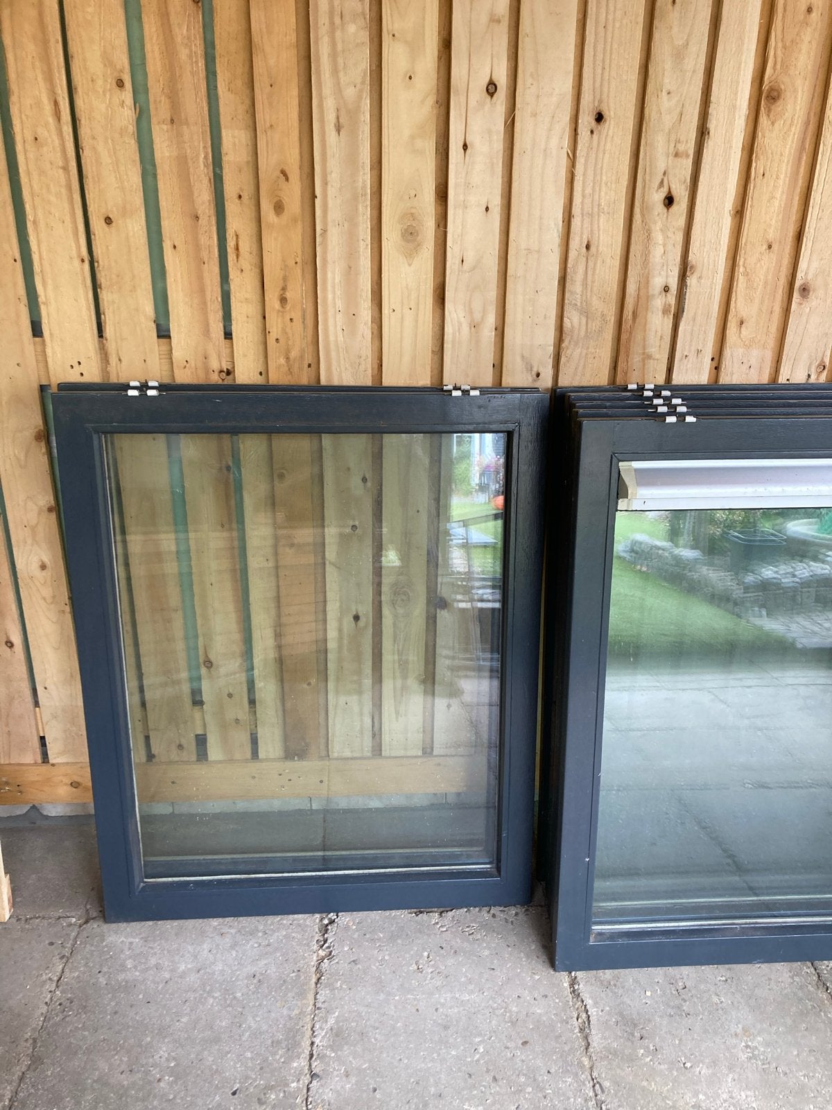 7 Gebruikte Meranti Uitzetramen 110x90 cm met Isolatieglas, Ophalen, Gevelraam of Ruit, Gebruikt, 80 tot 120 cm