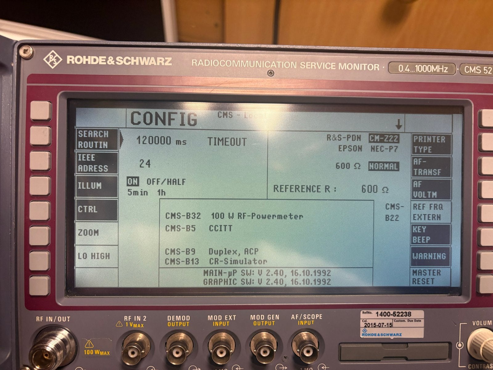 Rohde & Schwarz CMS52 Testset (Opt. B32 100W, B9, B5, B13), Ophalen of Verzenden, Gebruikt