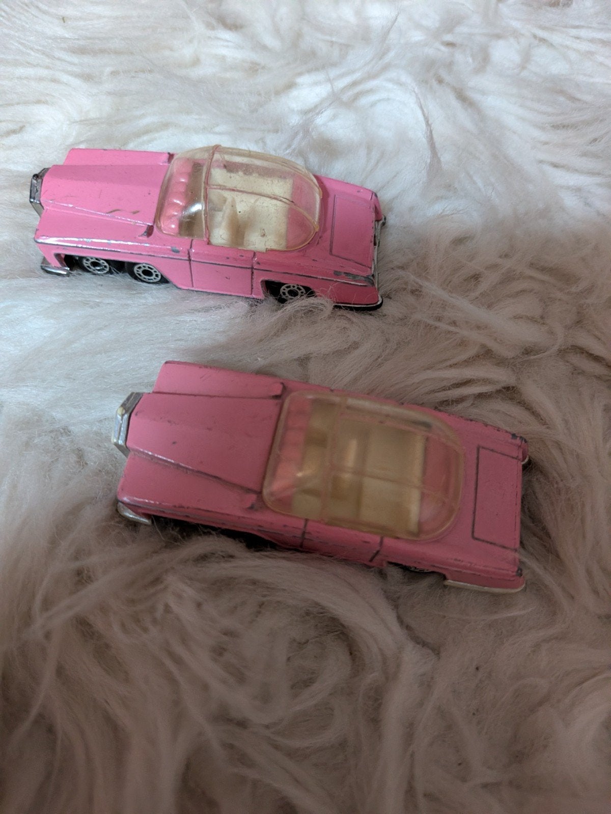 Matchbox Thunderbirds FAB 1 Roze Speelgoedauto's (2 stuks), Ophalen of Verzenden, Gebruikt