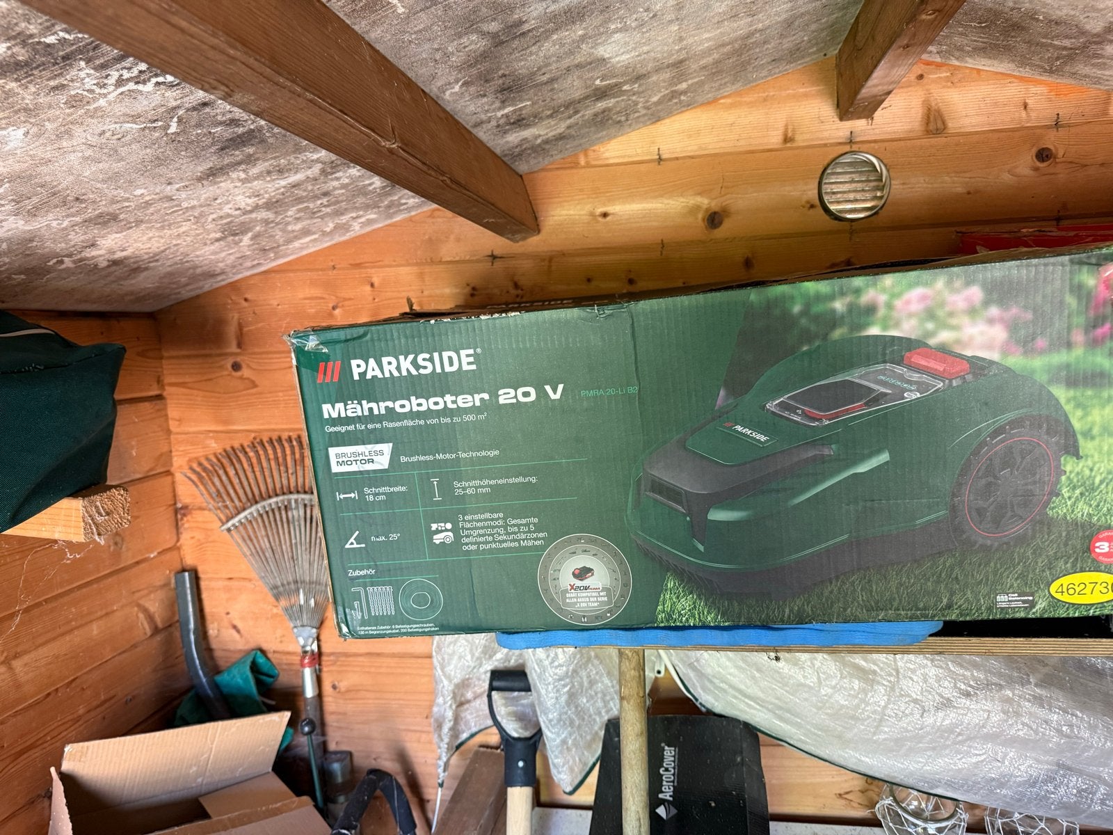 Parkside Robotmaaier 20V - Nieuw in doos, Tuin en Terras, Grasmaaiers, Cirkelmaaier, Minder dan 30 cm, Accu-grasmaaier, Nieuw
