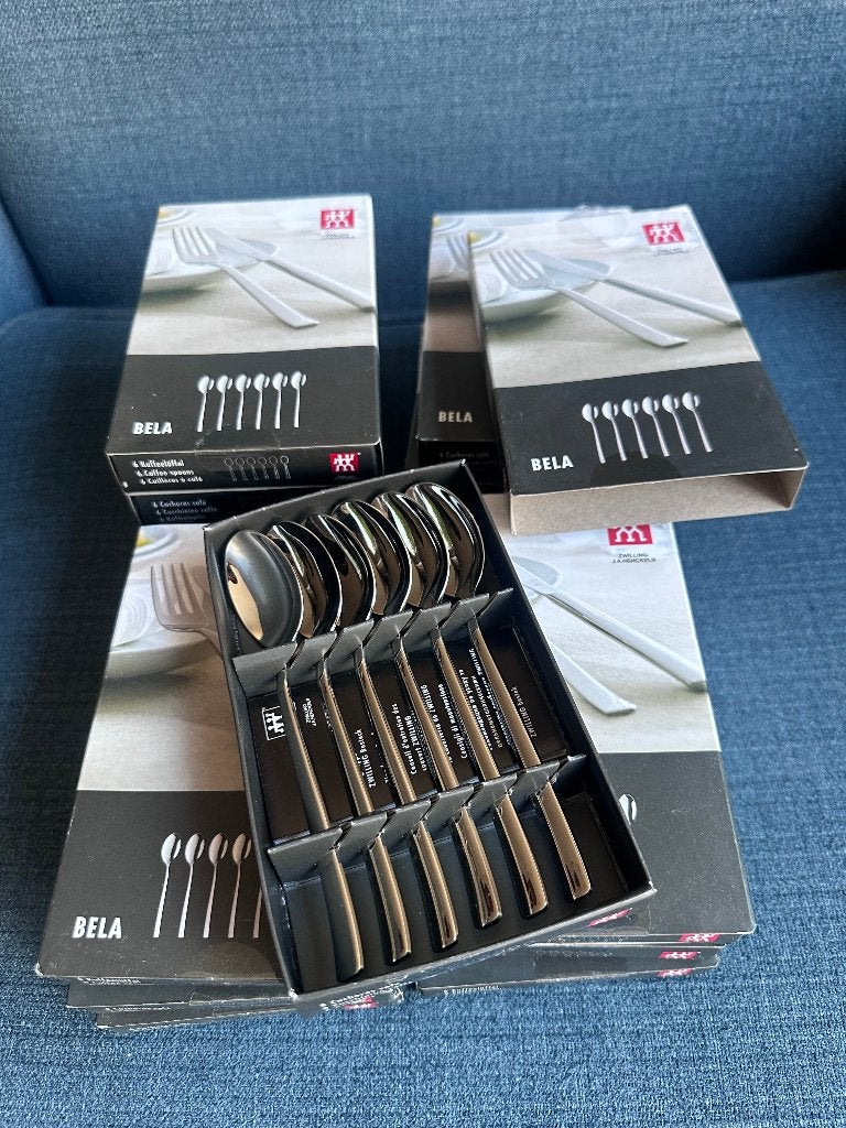 Zwilling Bela Koffielepels – 6 stuks – Nieuw in doos, Los bestek, Nieuw, Ophalen of Verzenden, Rvs of Chroom
