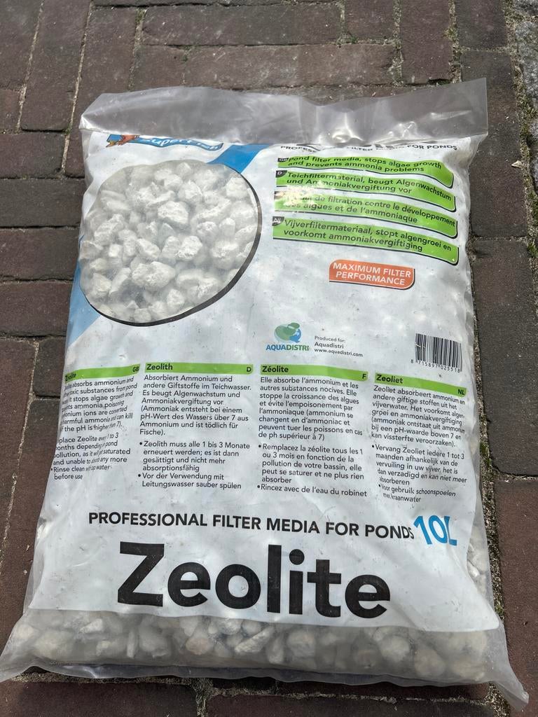 Zeoliet vijverfiltermedium 10L, Ophalen of Verzenden, Nieuw, Vijverfilter