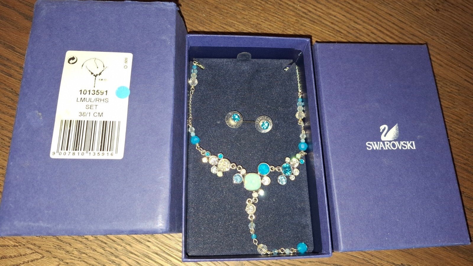 Swarovski Gisele Blue ketting en oorbellen set (1013591), Ophalen of Verzenden