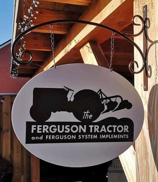 Dubbelzijdig MASSEY FERGUSON uithangbord(incl. beugel), Verzamelen, Merken en Reclamevoorwerpen, Nieuw, Reclamebord, Ophalen of Verzenden
