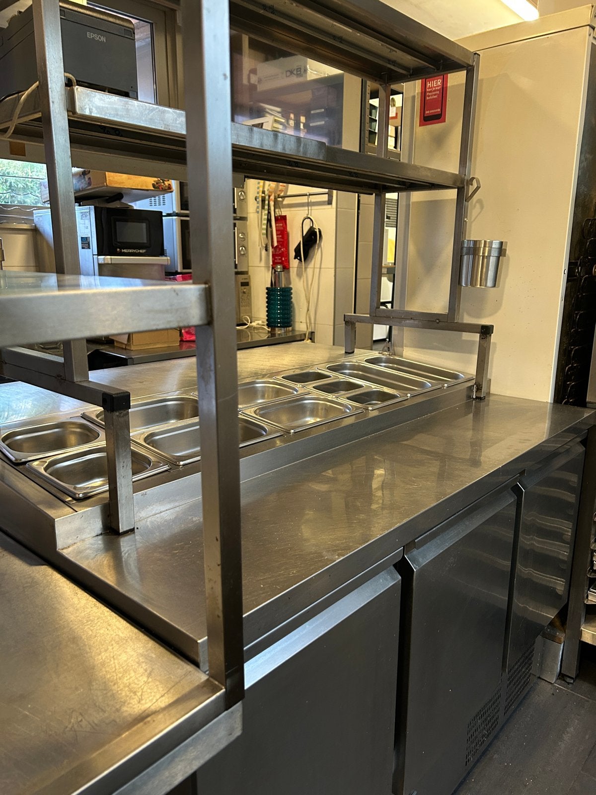 Saladette met dubbele werkbank en onderkoeling, Zakelijke goederen, Ophalen, Gebruikt, Koelen en Vriezen