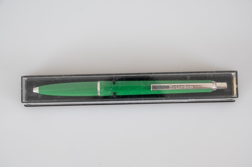 Heineken balpen in doosje, Ophalen of Verzenden, Zo goed als nieuw, Overige typen, Heineken