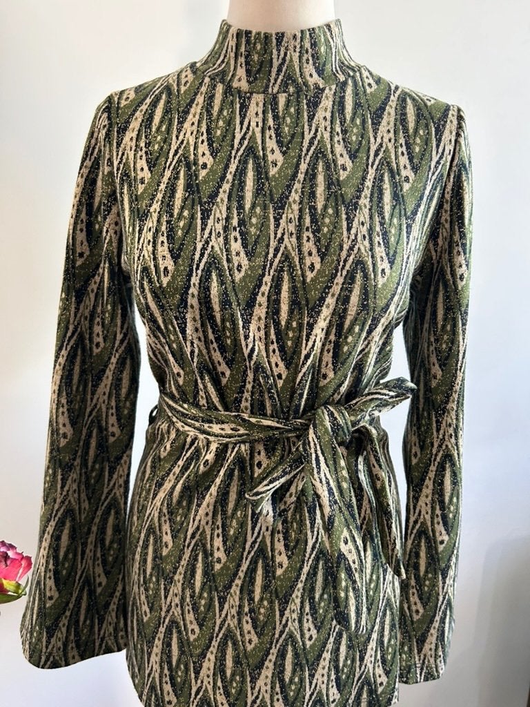 King Louie maat L Groene glitter tunic top 3231, Maat 42/44 (L), Ophalen of Verzenden, Zo goed als nieuw, King Louie