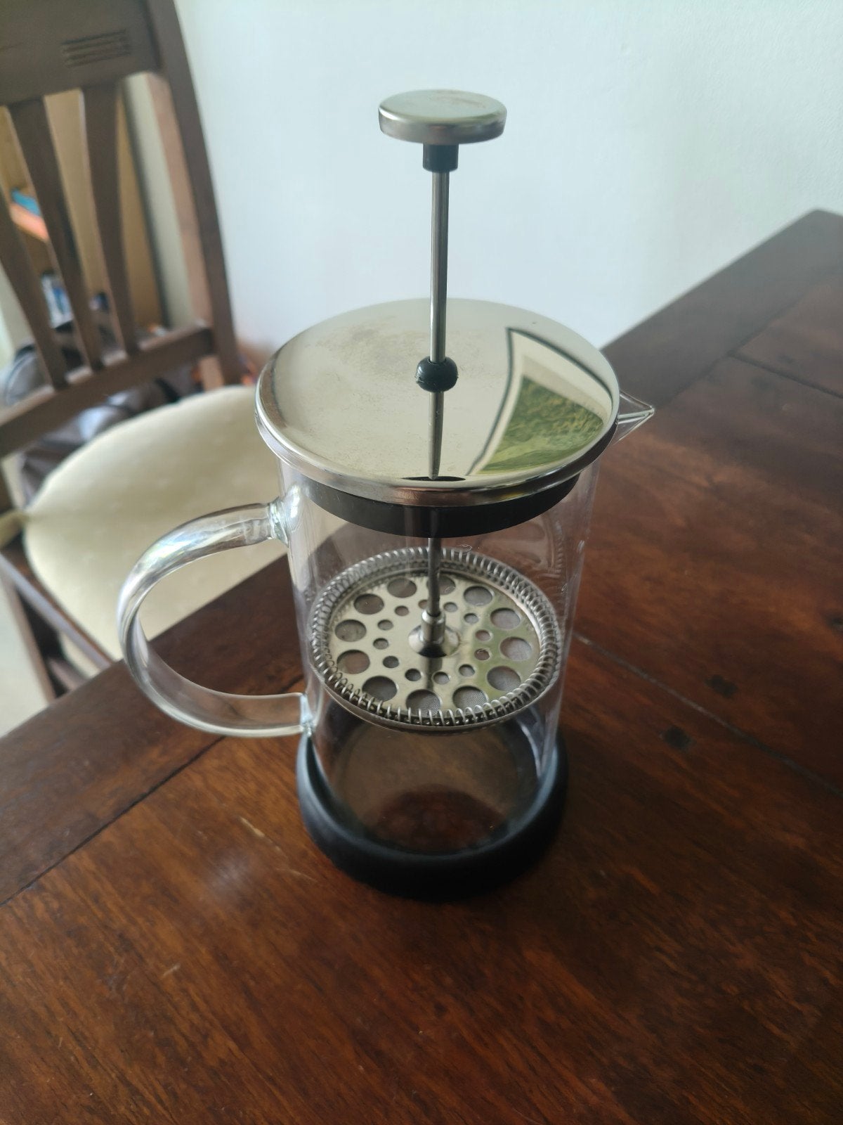 Glazen Cafetière / French Press - Zo goed als nieuw, Zilver, Ophalen of Verzenden, Zo goed als nieuw, Overige merken