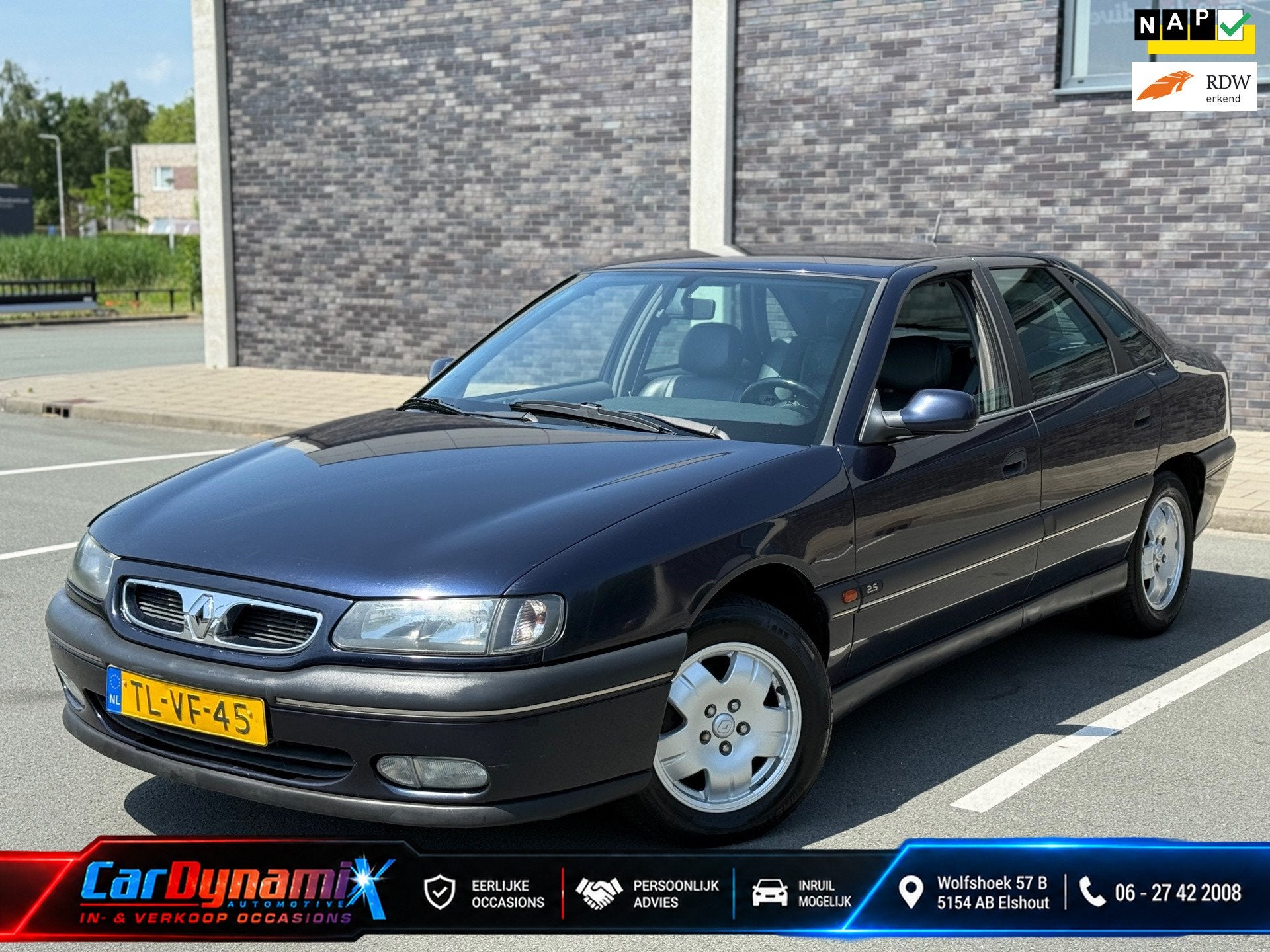 Renault Safrane 2.5 RXE | Automaat | Leder | Airco | Zeldzaa, Gebruikt, Blauw, Bedrijf, 2435 cc