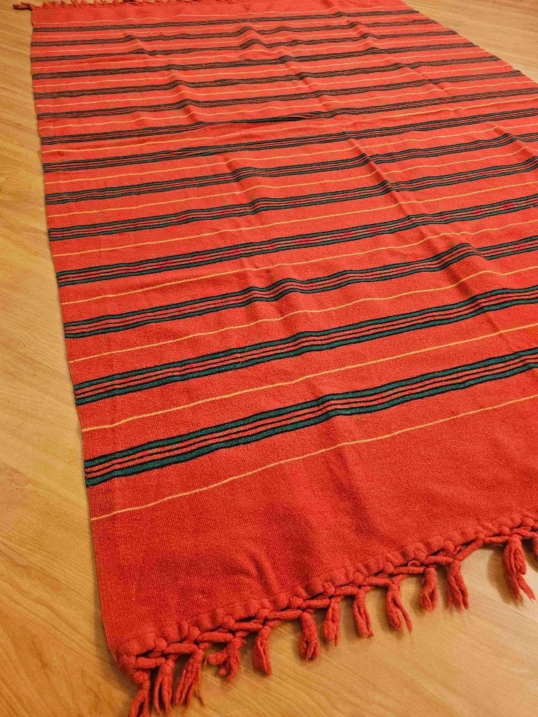 Groot  gestreept kelim kleed 185/128 cm