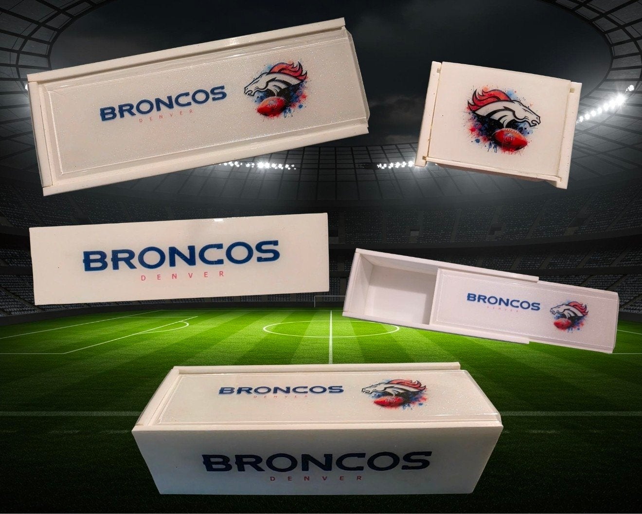 Denver Broncos Domino's Spelset - Nieuw in Doos, Onbekend, Nieuw, Ophalen of Verzenden, Een of twee spelers