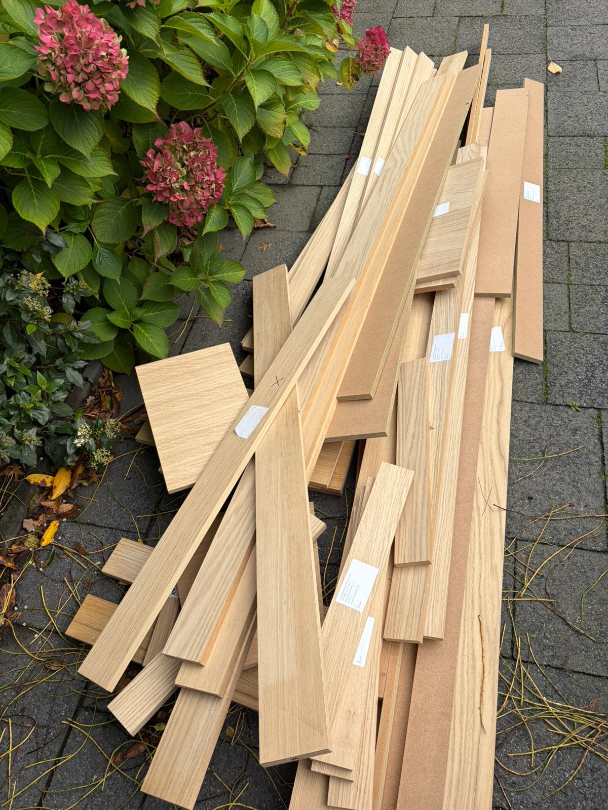 Gefineerd MDF eiken Type Allegro, Ophalen, Zo goed als nieuw, 250 cm of meer, Balken