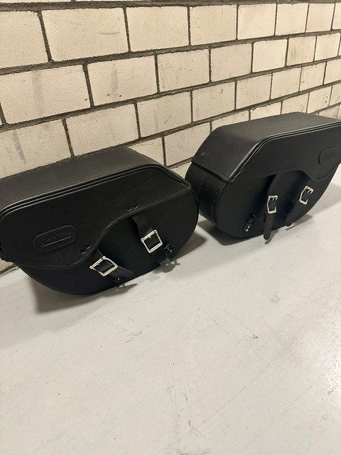 Zadeltassen, zwart leer motor Harley Davidson 2000 - 2017, Ophalen of Verzenden, Nieuw