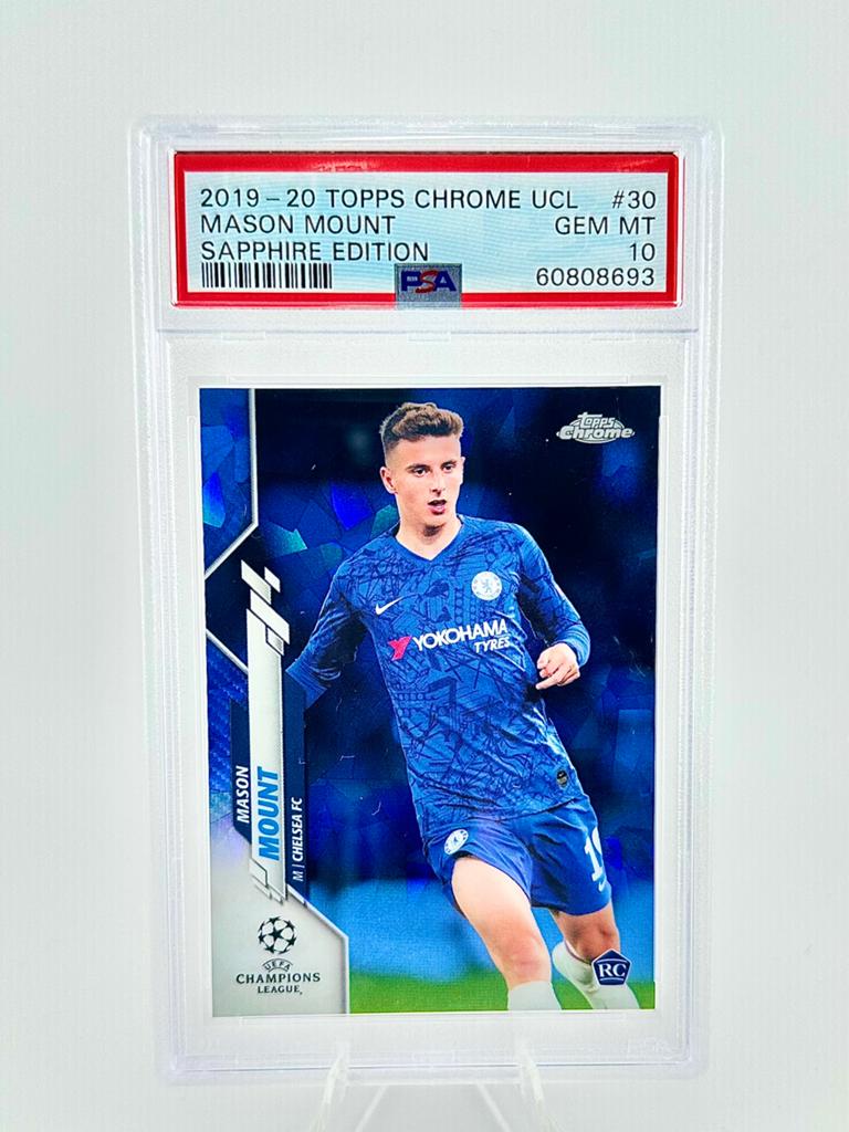 Mason Mount Topps Chrome Rookie PSA 10 Chelsea, Ophalen of Verzenden, Nieuw, Plaatje