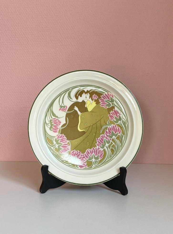 Sier bord Luneville keramiek France K G art nouveau, Antiek en Kunst, Ophalen of Verzenden