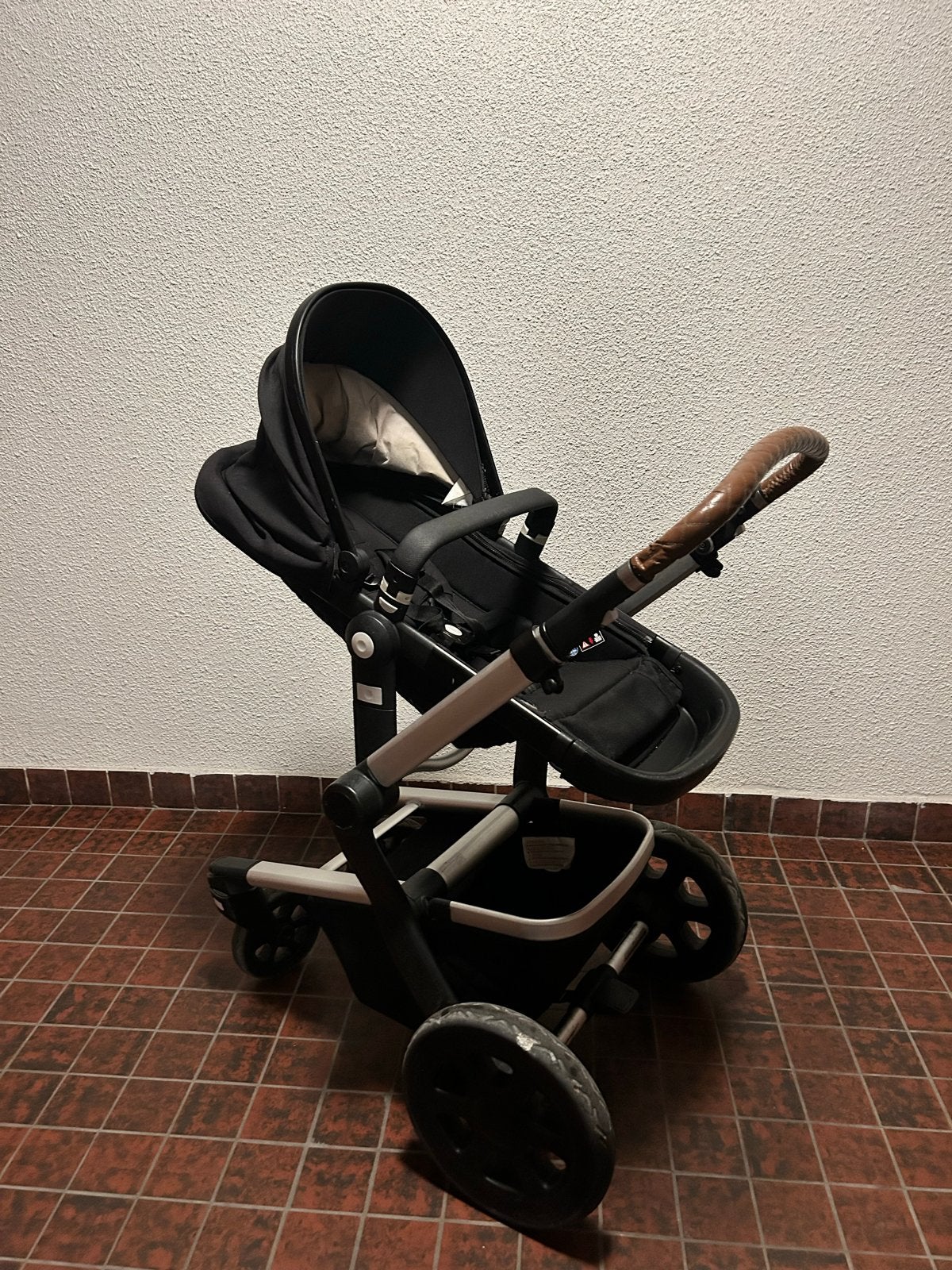 Joolz Day kinderwagen zwart met reiswieg en adapters, Gebruikt, Ophalen of Verzenden, Met autostoeltje, Kinderwagen