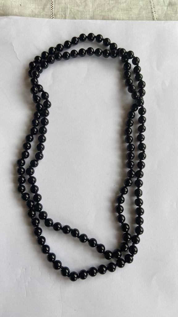 git ( Rouwketting) geknoopt 1.20 m lang, Sieraden, Tassen en Uiterlijk, Antieke sieraden, Ophalen of Verzenden, Overige materialen