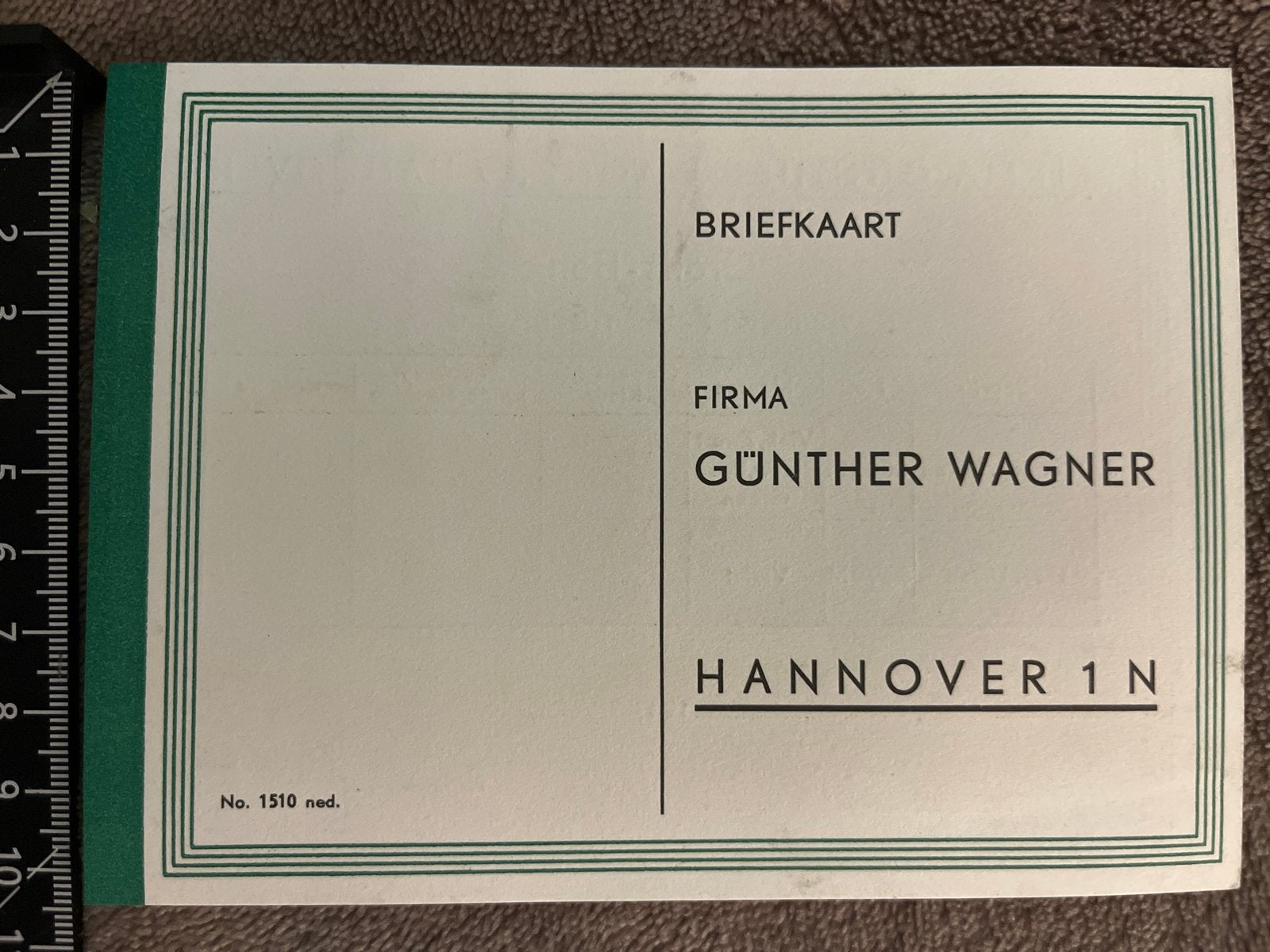 Vintage Gunther Wagner Pelikan briefkaart gratis-bon WW2 194, Verzamelen, Ophalen of Verzenden, 1940 tot 1960, Ongelopen