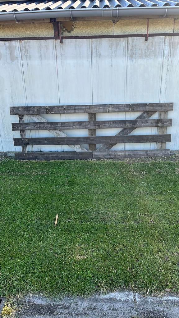 Houten hek, douglas hout 290 breed 100 hoog, Ophalen, Zo goed als nieuw, Hout, Tuinhek