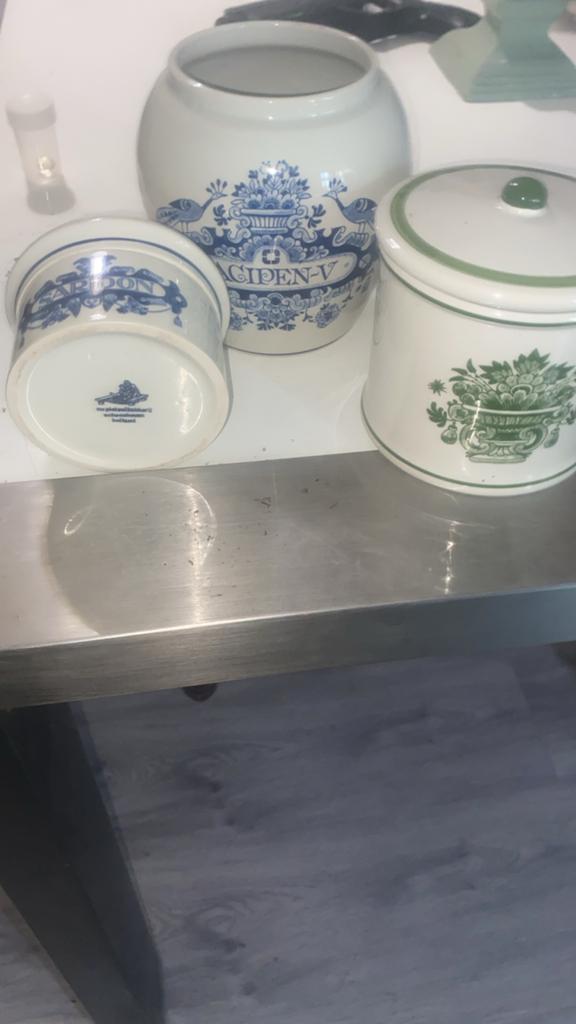 Set van 3 Vintage Apothekerspotten, Antiek en Kunst, Ophalen of Verzenden