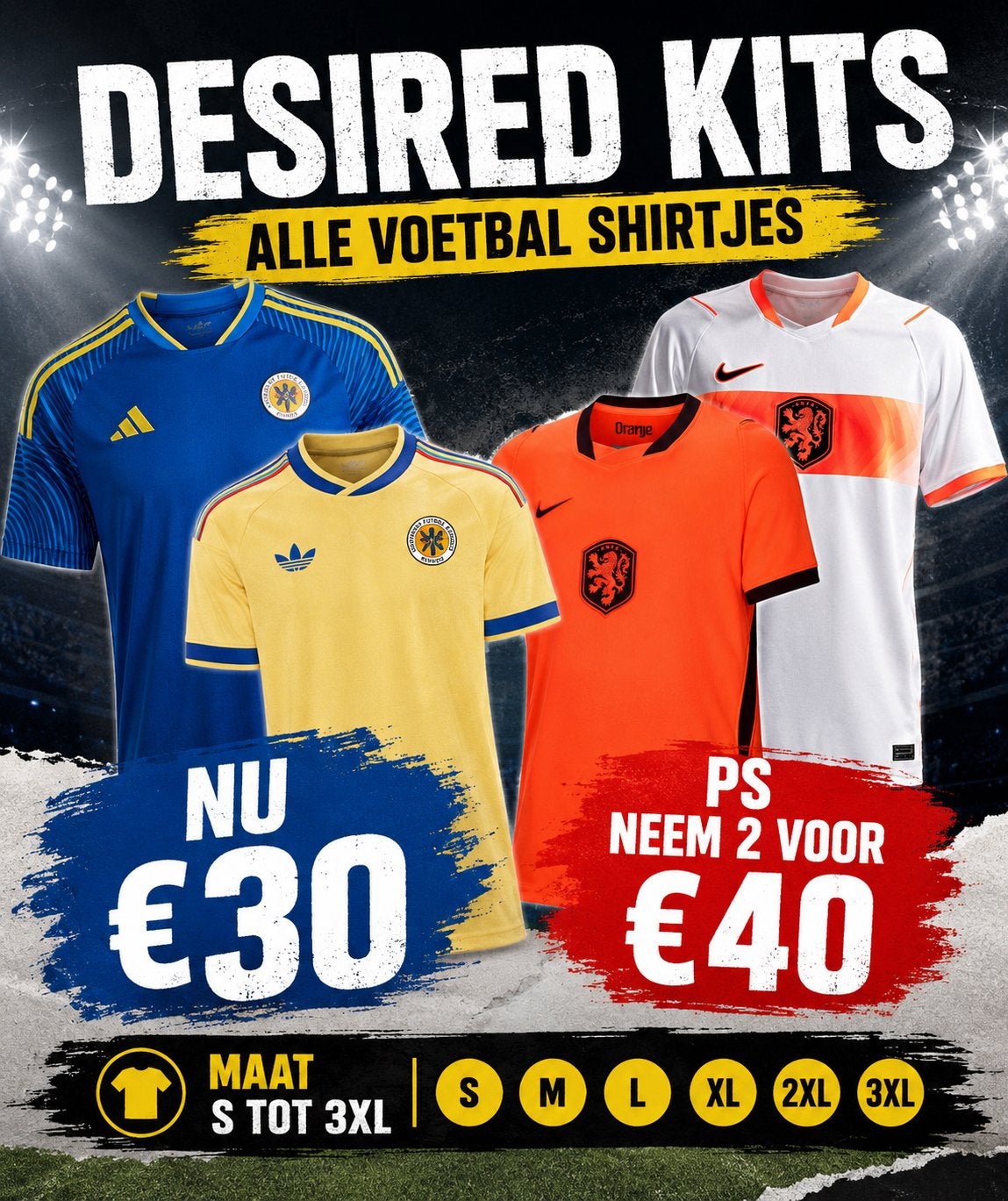 Voetbalshirts - Diverse maten en modellen, Maat S, Ophalen of Verzenden, Nieuw, Shirt