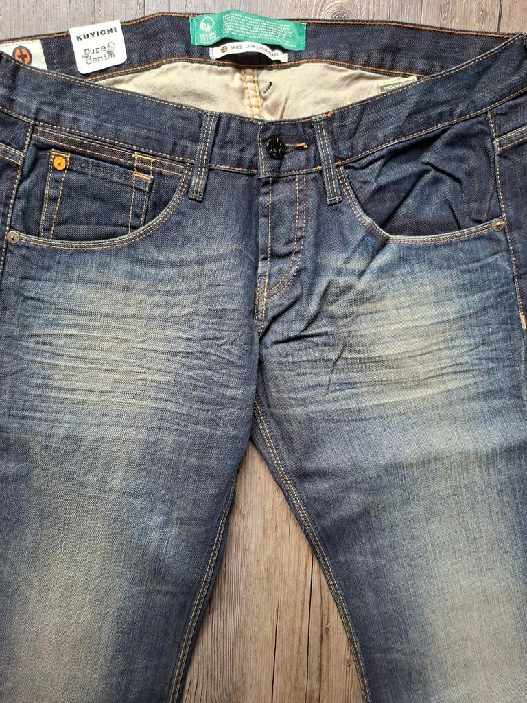 KUYICHI Spice low loose flared jeans W32 L32, Blauw, KUYICHI, Nieuw, Ophalen of Verzenden