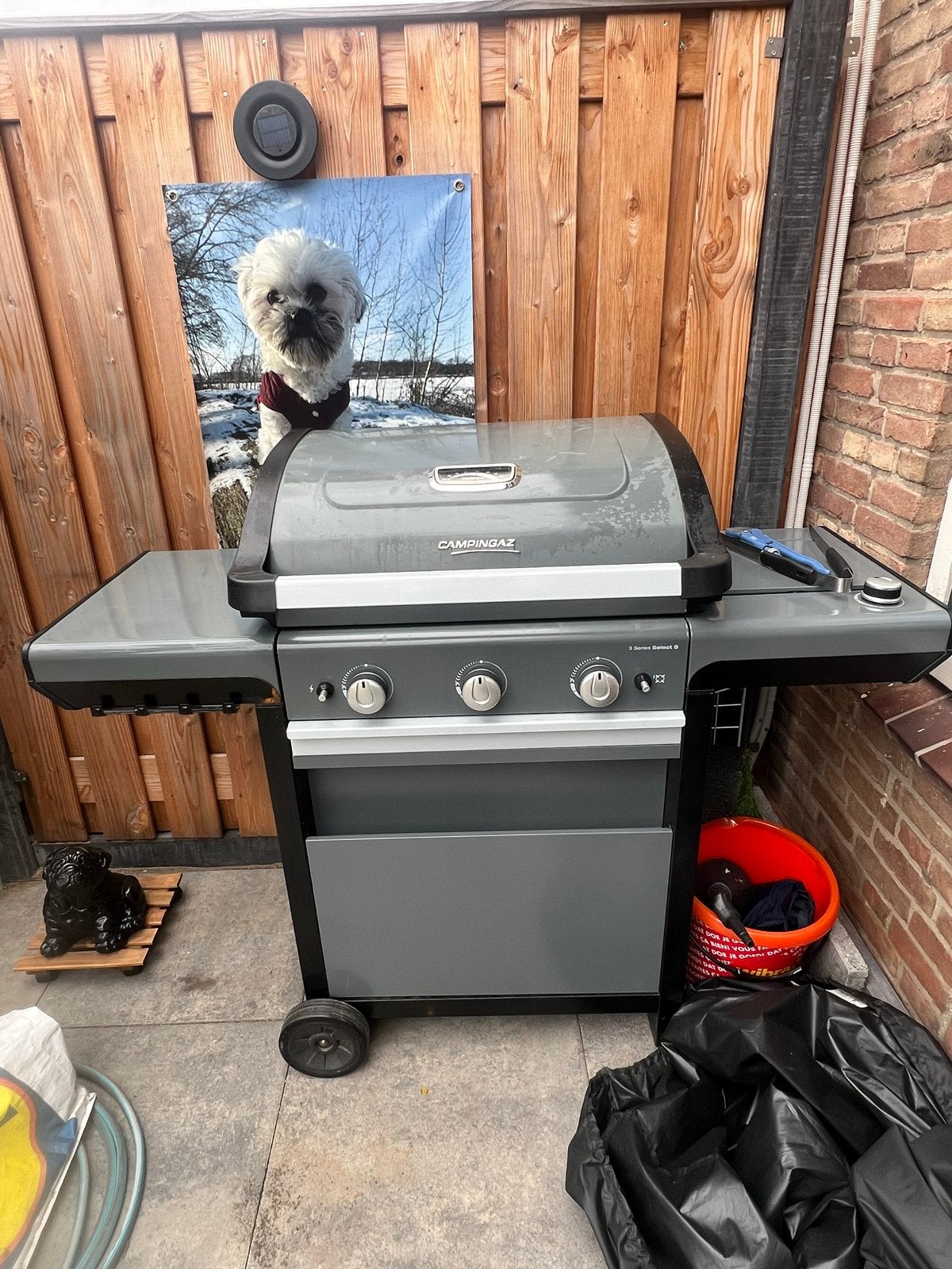 Campingaz gasbarbecue met thermometer en hoes, Ophalen, Gebruikt