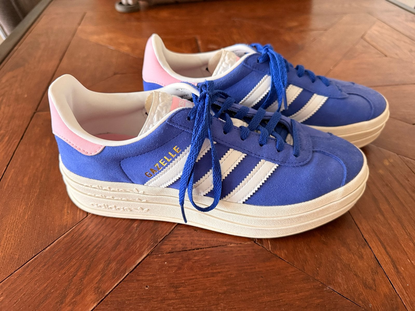 Limited Edition Adidas Gazelle Bold Blauw/Roze - Maat 38 2/3, Ophalen of Verzenden, Nieuw, Blauw, Sneakers of Gympen