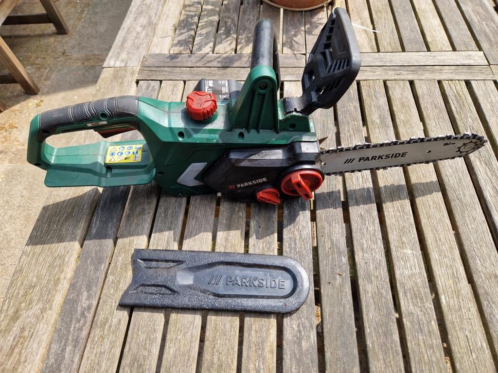 Parkside X20V Team Accu Kettingzaag - Zo goed als nieuw, Tuin en Terras, Ophalen, Gebruikt, 20 t/m 29 mm, Parkside