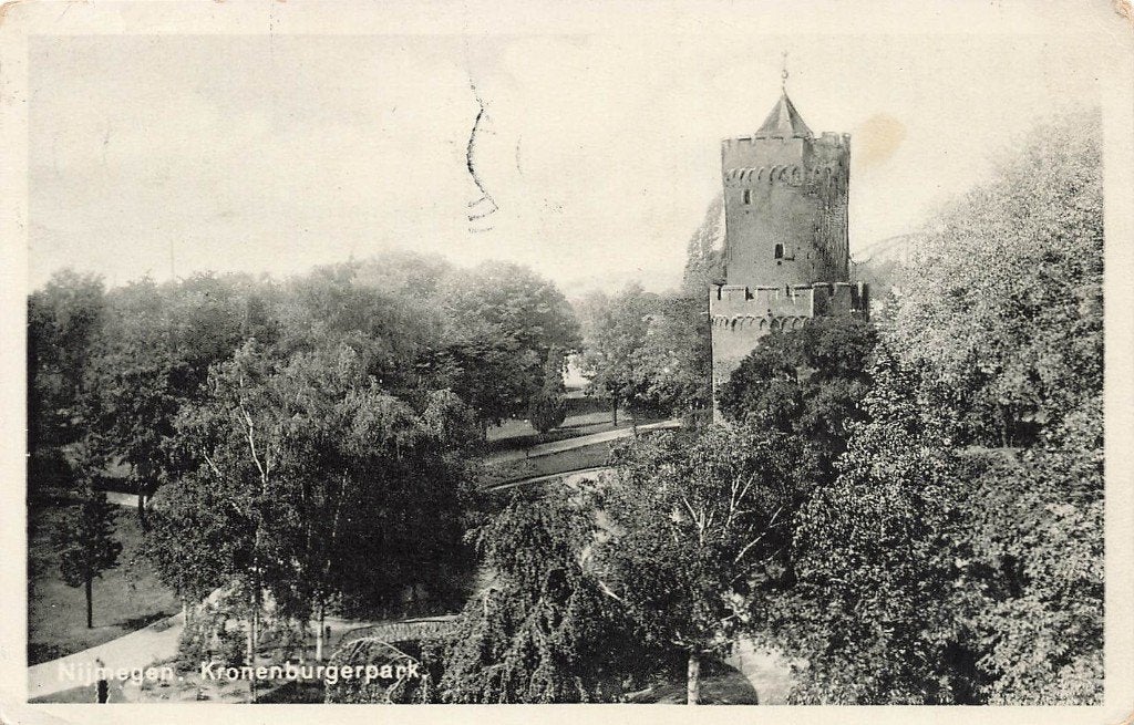 Nijmegen, Kronenburgerpark, Ophalen of Verzenden, 1920 tot 1940, Gelopen, Gelderland