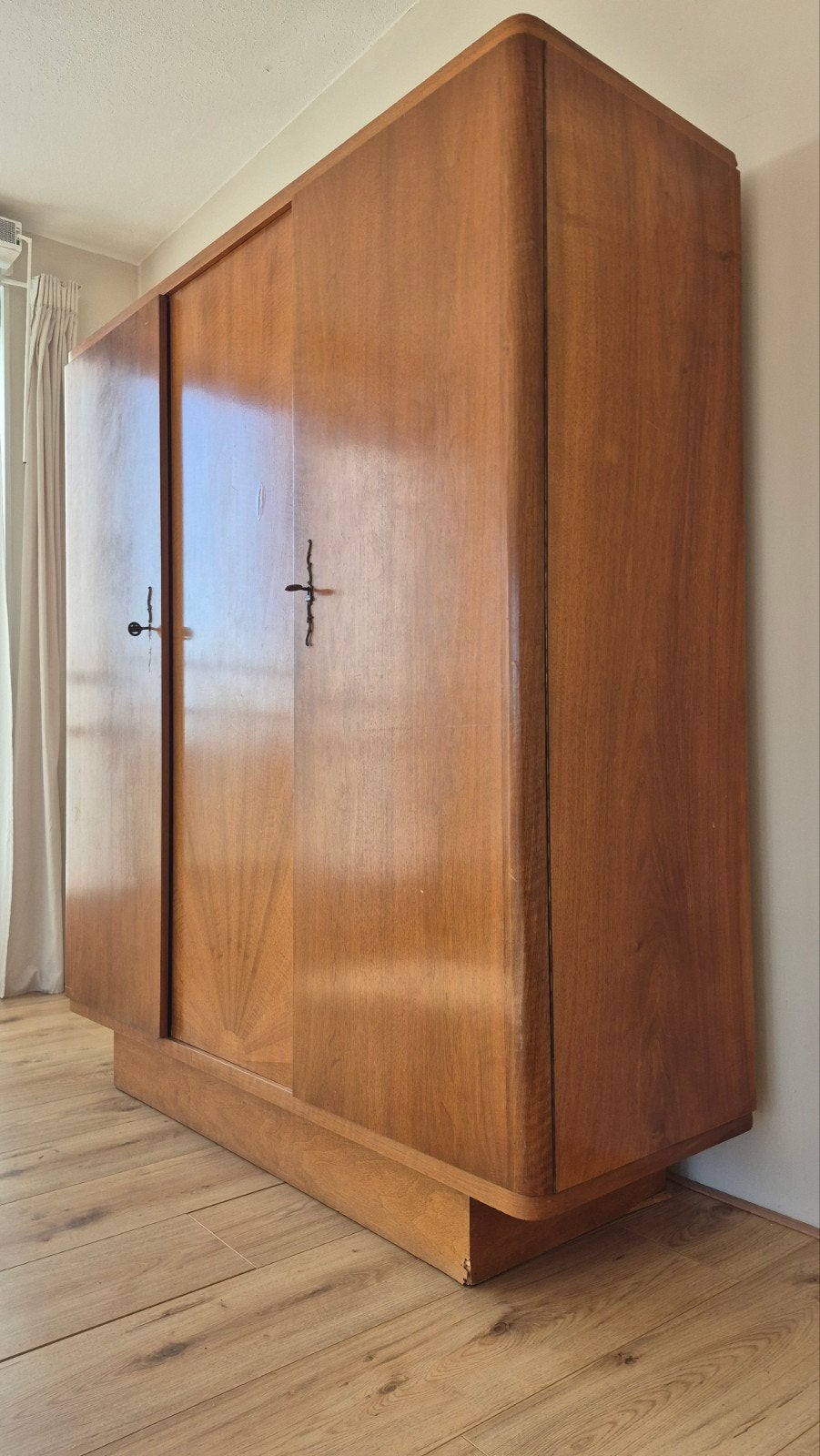 Mid Century Kledingkast, Ophalen, Met deur(en), 150 tot 200 cm, 150 tot 200 cm