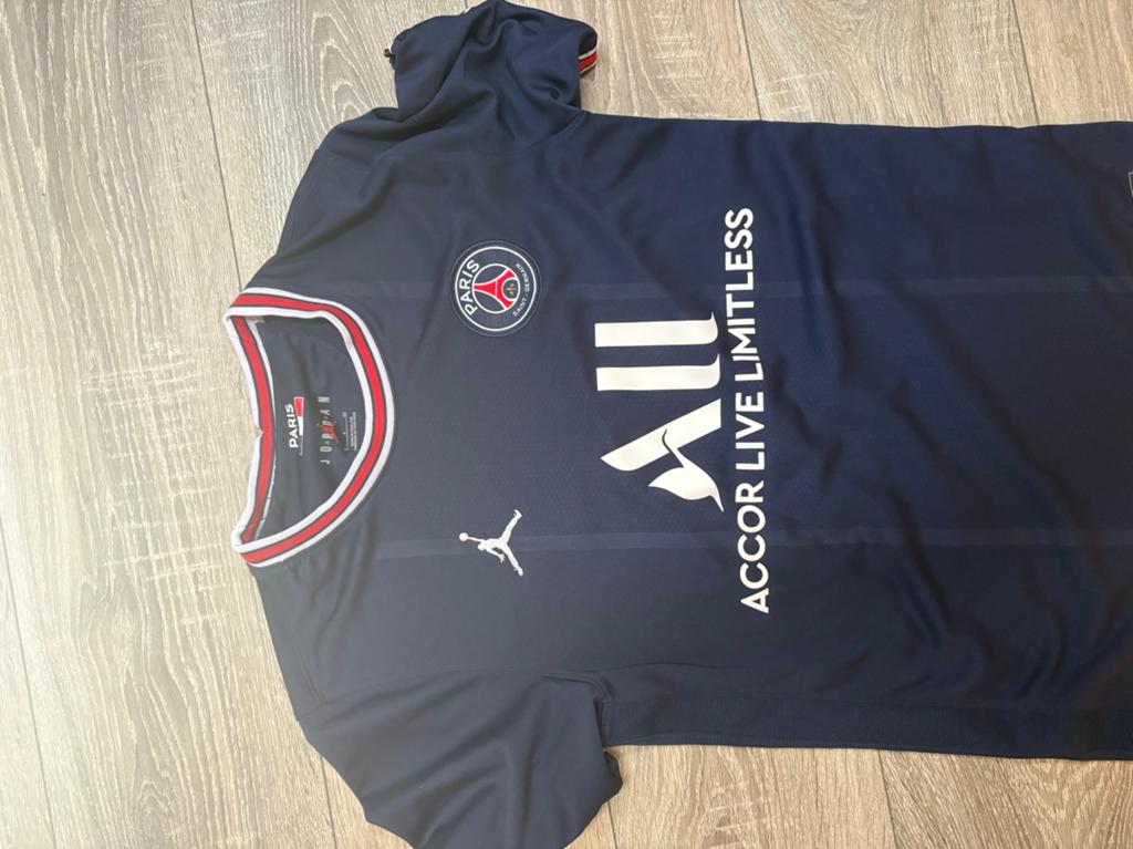 PSG 2021-2022 thuisshirt Kylian Mbappe #7, Maat S, Verzenden, Zo goed als nieuw, Shirt