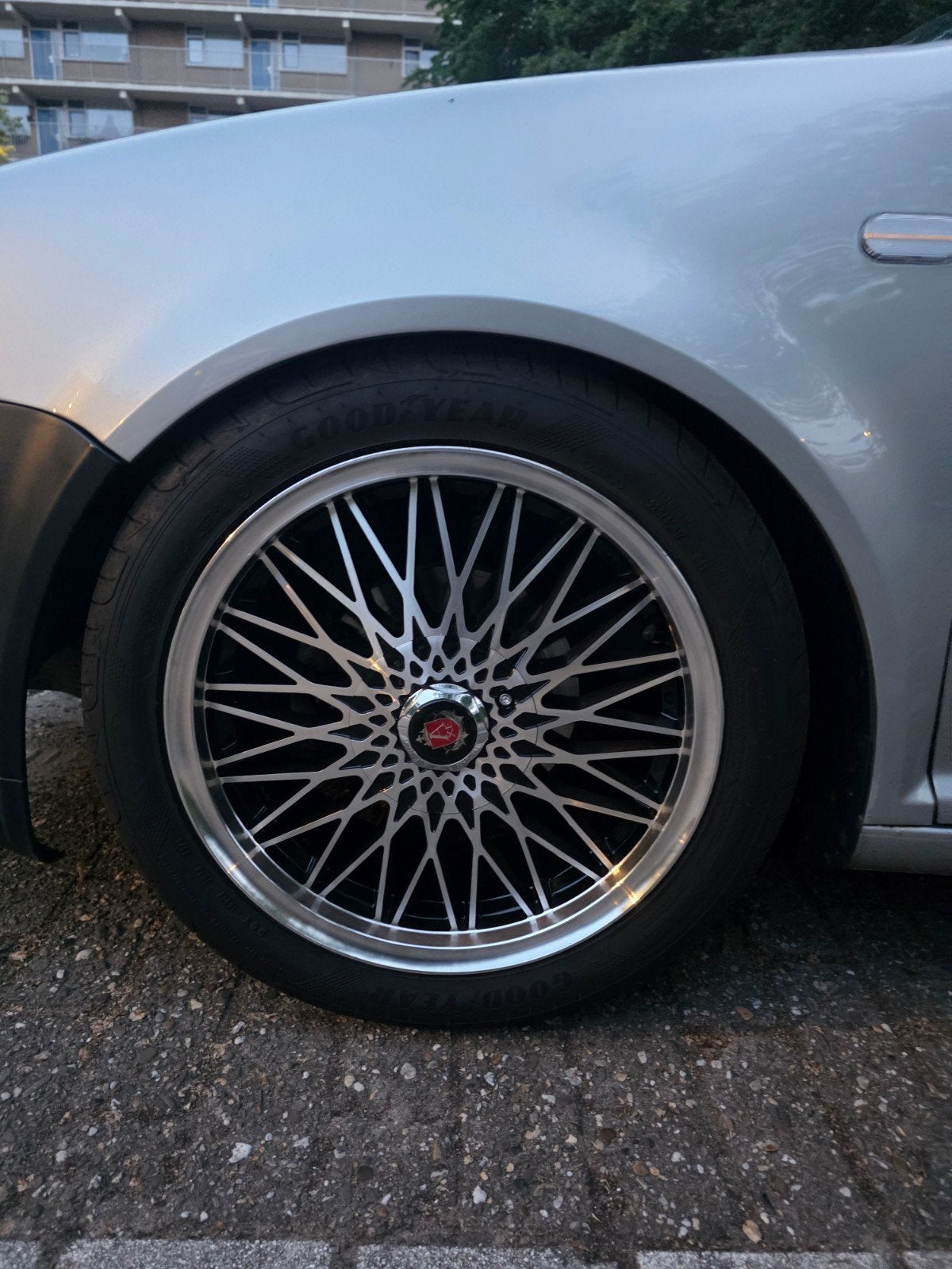 Set van 4 gebruikte velgen met zomerbanden, Auto-onderdelen, Banden en Velgen, Ophalen, Gebruikt, Banden en Velgen, 17 inch