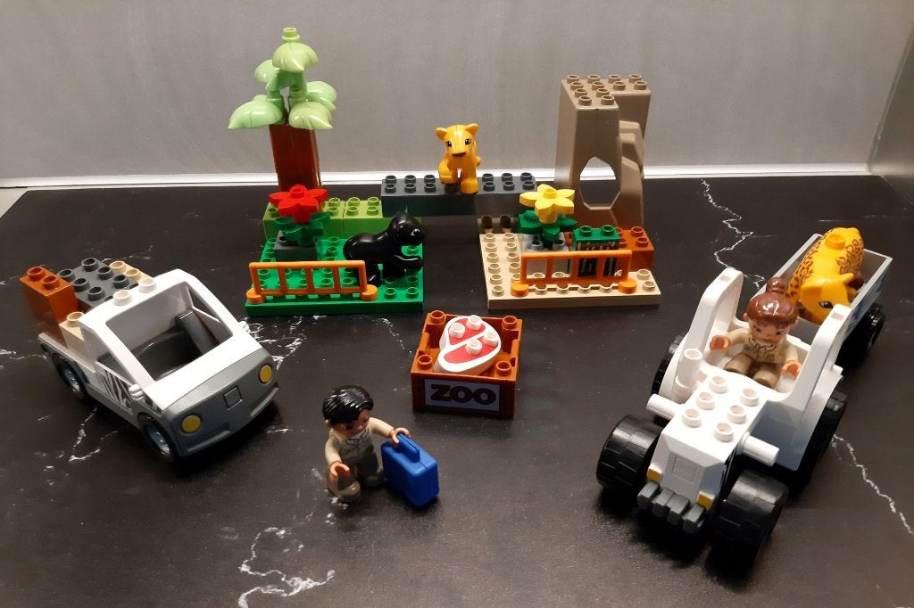 Lego Duplo 4971-1 'Zoo Vehicles', Overige thema's, Overige typen, Ophalen of Verzenden, Zo goed als nieuw