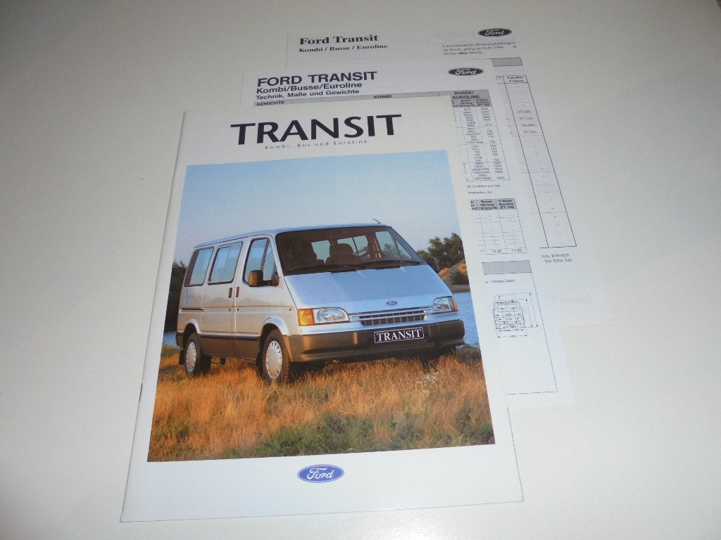 brochure Ford Transit Bus, Kombi en Euroline  1993, Ophalen of Verzenden, Nieuw, Ford