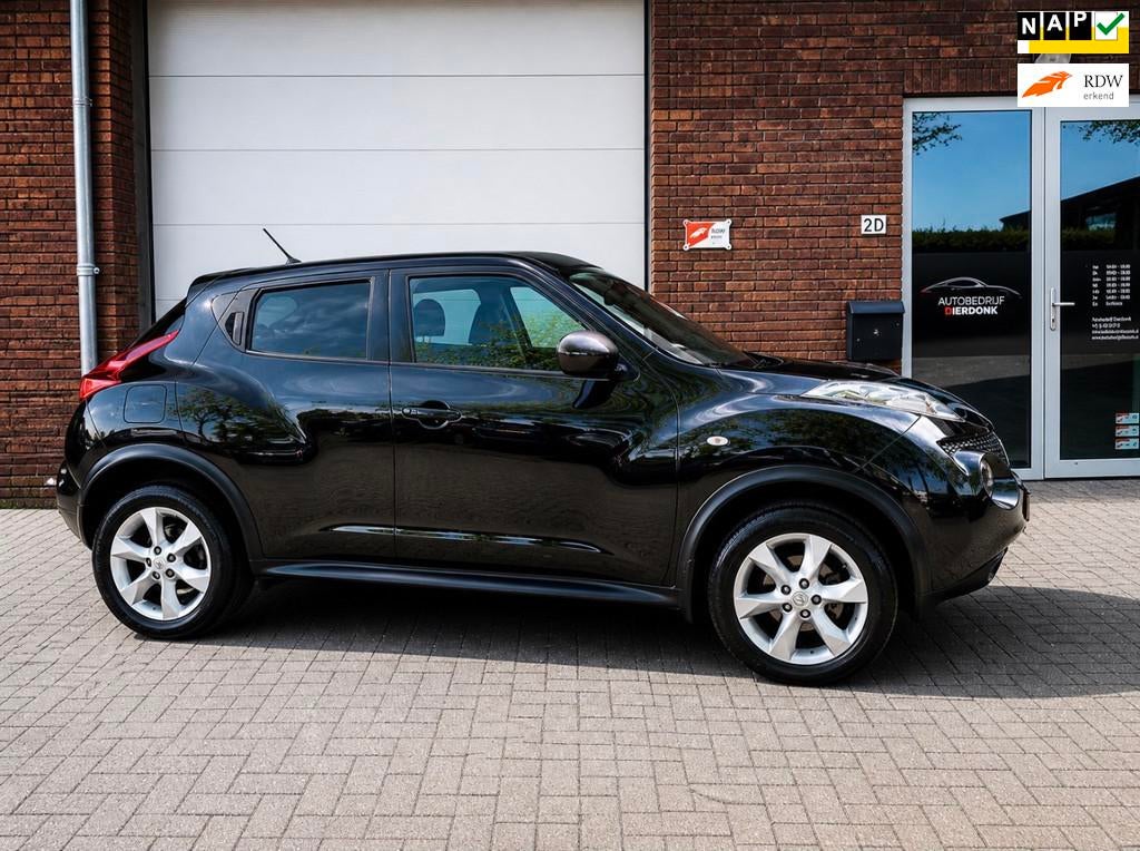 Nissan Juke 1.6 Acenta Eco|AIRCO|NIEUWE APK|CAMERA|NAVI, Voorwielaandrijving, Euro 5, Stof, Zwart