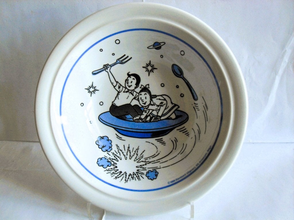 Suske en Wiske Kom 1989 (Blauw), Verzamelen, Ophalen of Verzenden, Suske en Wiske, Zo goed als nieuw, Gebruiksvoorwerp