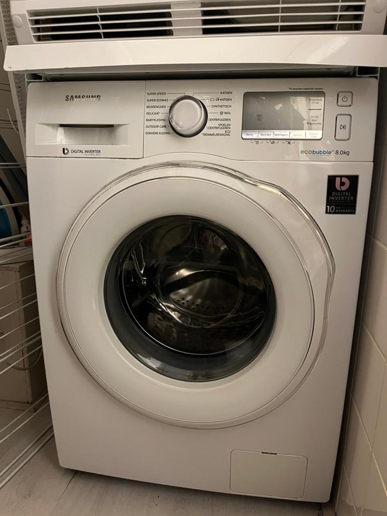 Samsung EcoBubble 8.0kg Wasmachine, Witgoed en Apparatuur, Wasmachines, Gebruikt, Voorlader, 8 tot 10 kg, 85 tot 90 cm, 1200 tot 1600 toeren
