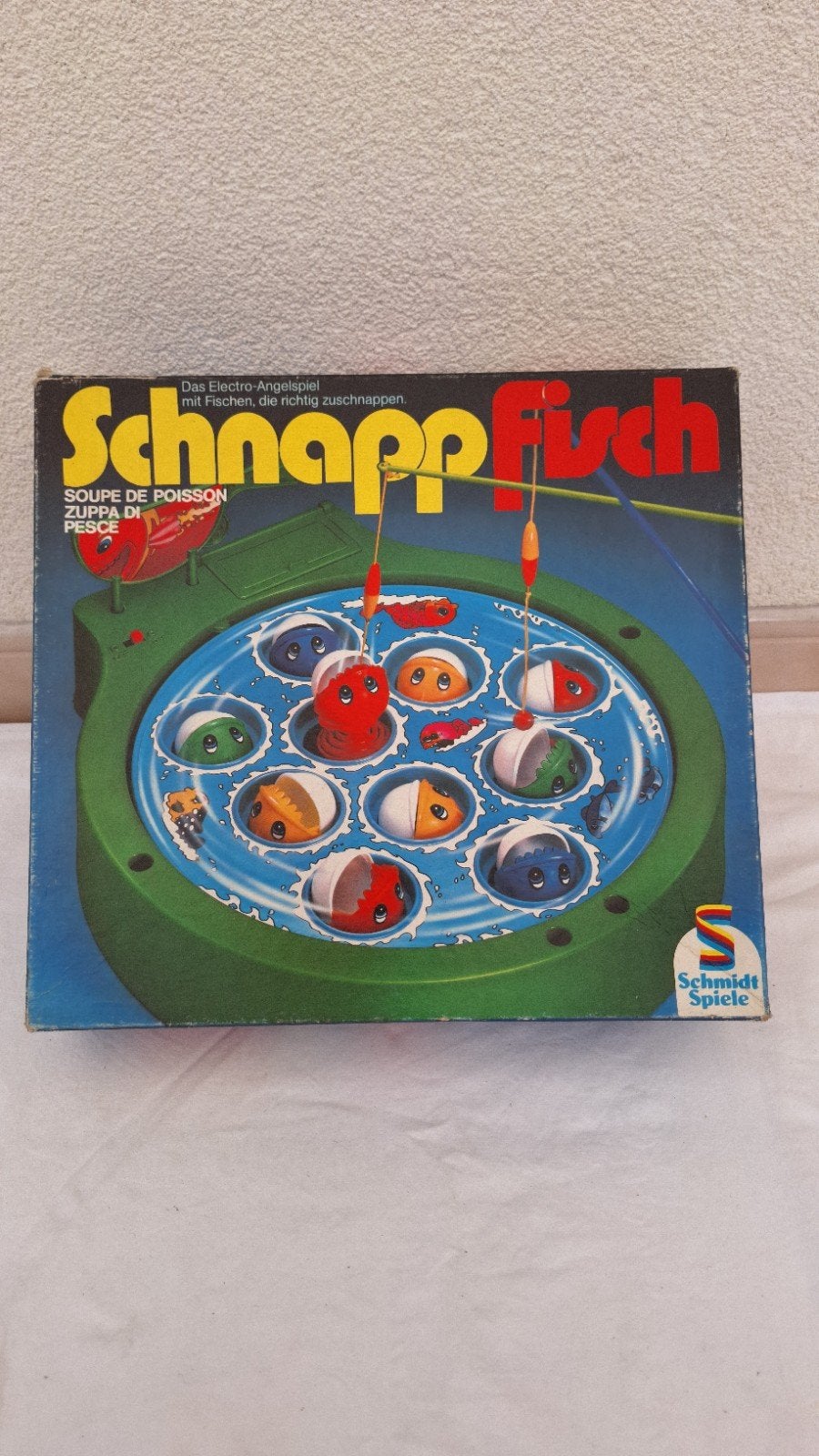 Vintage Schmidt Spiele Schnapp Fisch - Elektrisch Hengelspel, Ophalen of Verzenden