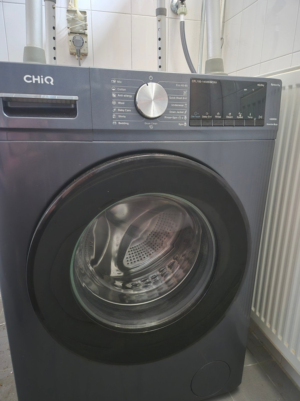 CHiQ CFL100-14586IM3XA Wasmachine 10kg 1400 toeren, Witgoed en Apparatuur, Wasmachines, Ophalen, 1200 tot 1600 toeren, 10 kg of meer