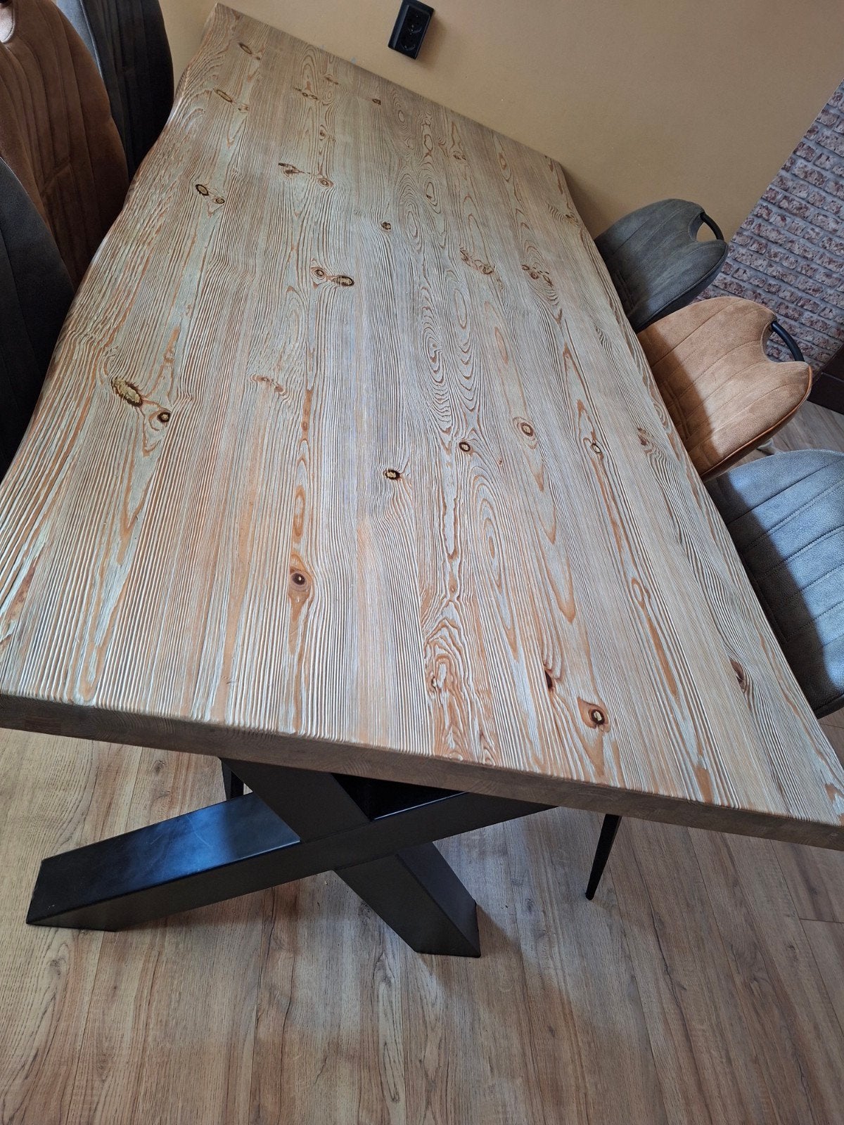 Eettafel en salontafel van massief hout, Huis en Inrichting, Tafels | Eettafels, Zo goed als nieuw, Vijf personen of meer, Rechthoekig