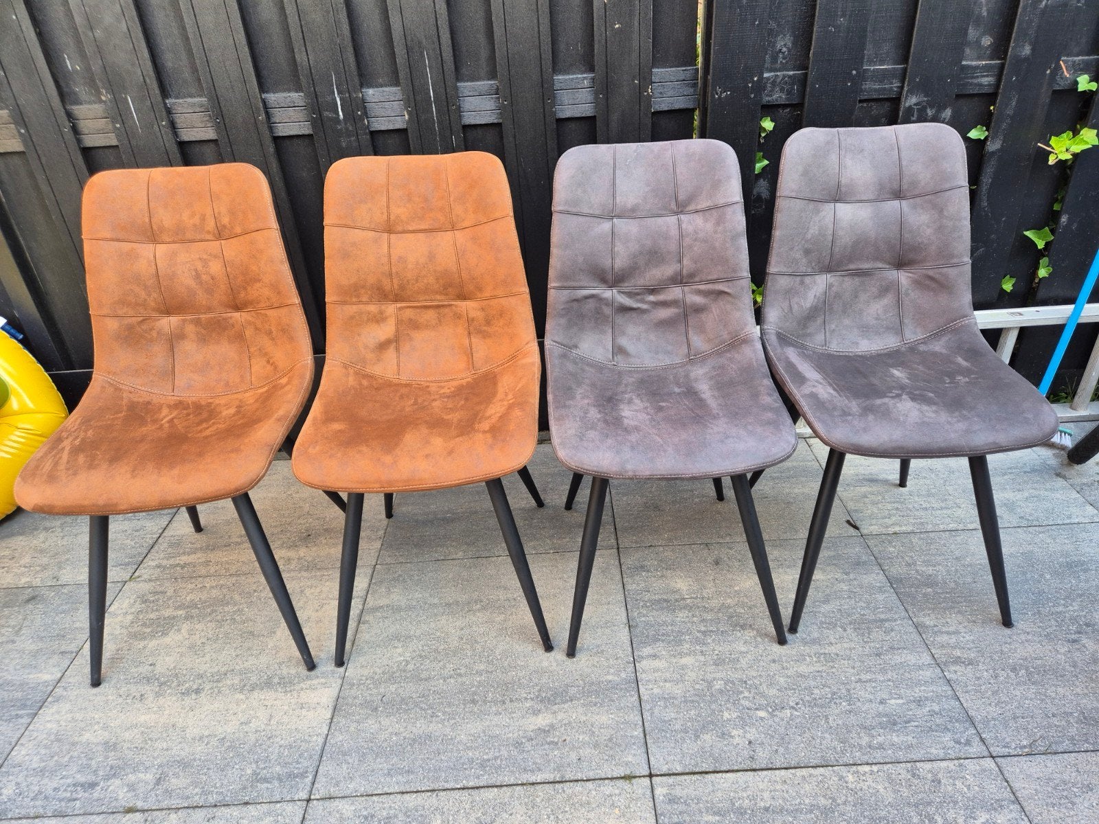 4 eetkamer stoelen micro leder, Ophalen of Verzenden