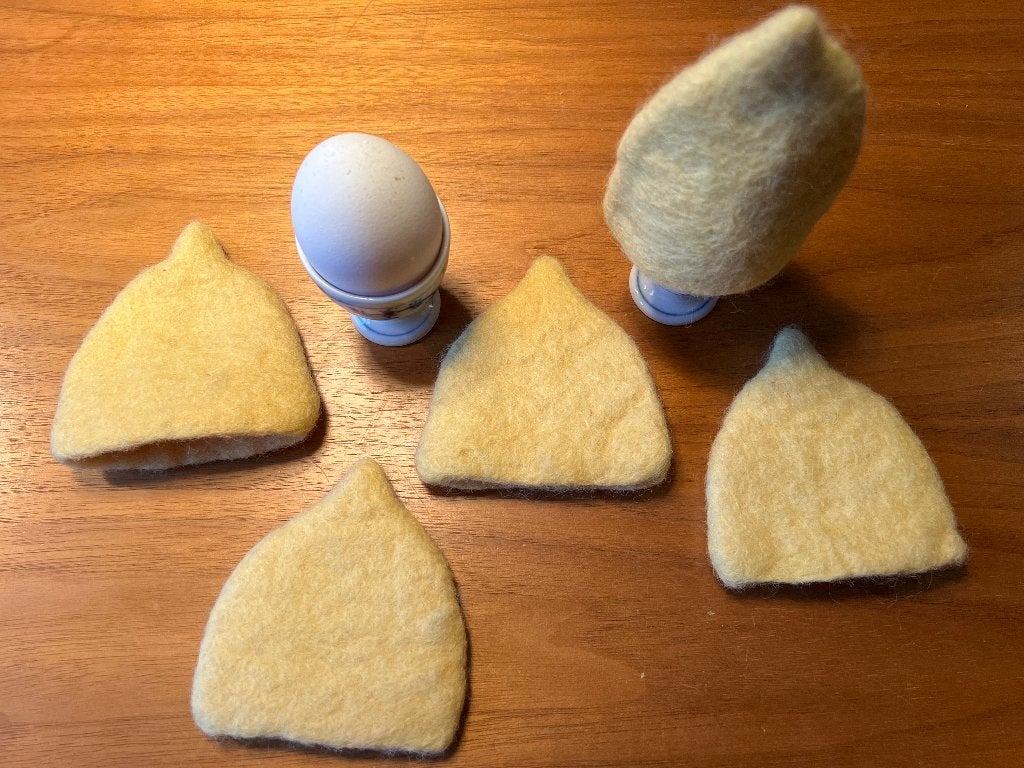 5x eiermutsje eiwarmers, Geel, Overige typen, Overige materialen, Ophalen of Verzenden